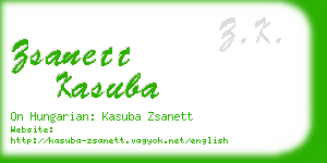 zsanett kasuba business card